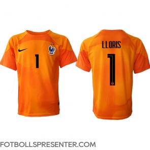 Frankrike Hugo Lloris #1 Målvakt Hemma Matchtröja VM 2022 Kortärmad